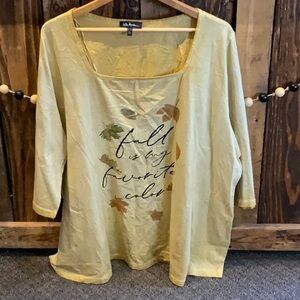 NWOT Ulla Popken Fall Is My Favorite Color Shirt Size 24/26